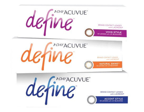 Acuvue 1Day New Define (30pcs) Daily / Natural Shine / Vivid Style / Accent Style Colored Contacts Lenses