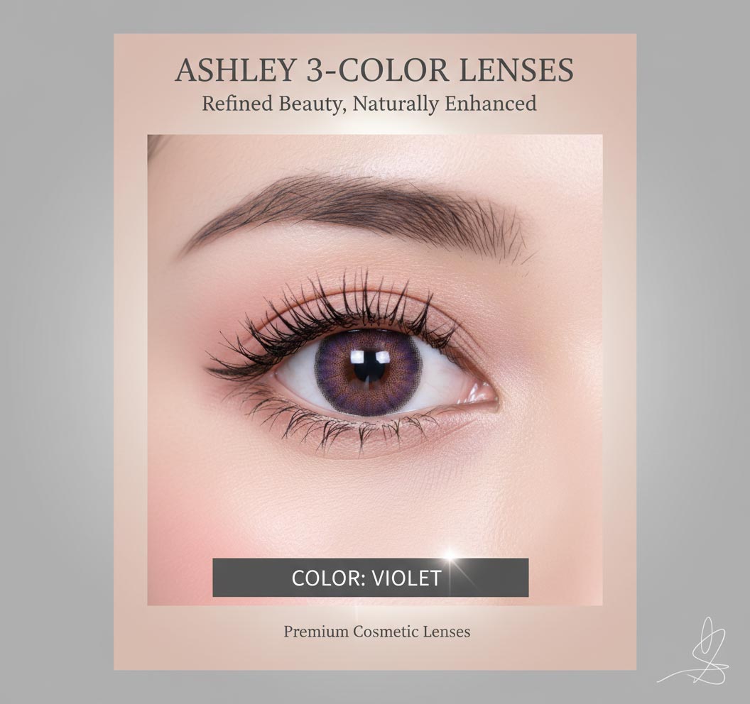Ashley 3Color Violet Color Contacts (2pcs) 6 Months