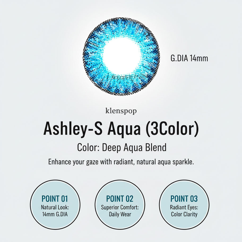 Ashley-S Aqua (3Color) Colored Eye Contacts (2pcs) 6 Months