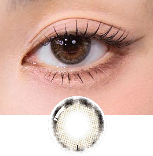 Clalen Halo Brown (30pcs) Daily Toric Circle Lenses (Sph 0.00 ~ -9.00, Cyl -0.75, -1.25, -1.75)