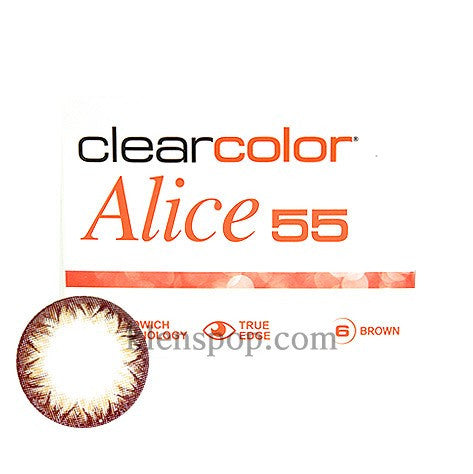 Clear Color Alice55 Brown (6EA)