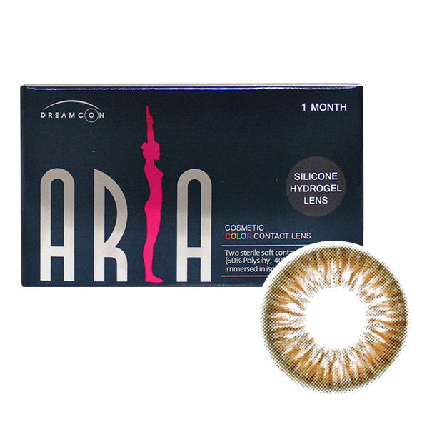 Aria Beach Brown (2pcs) Monthly ( Buy 1 Get 1 Free ) (Silicon Hydrogel)