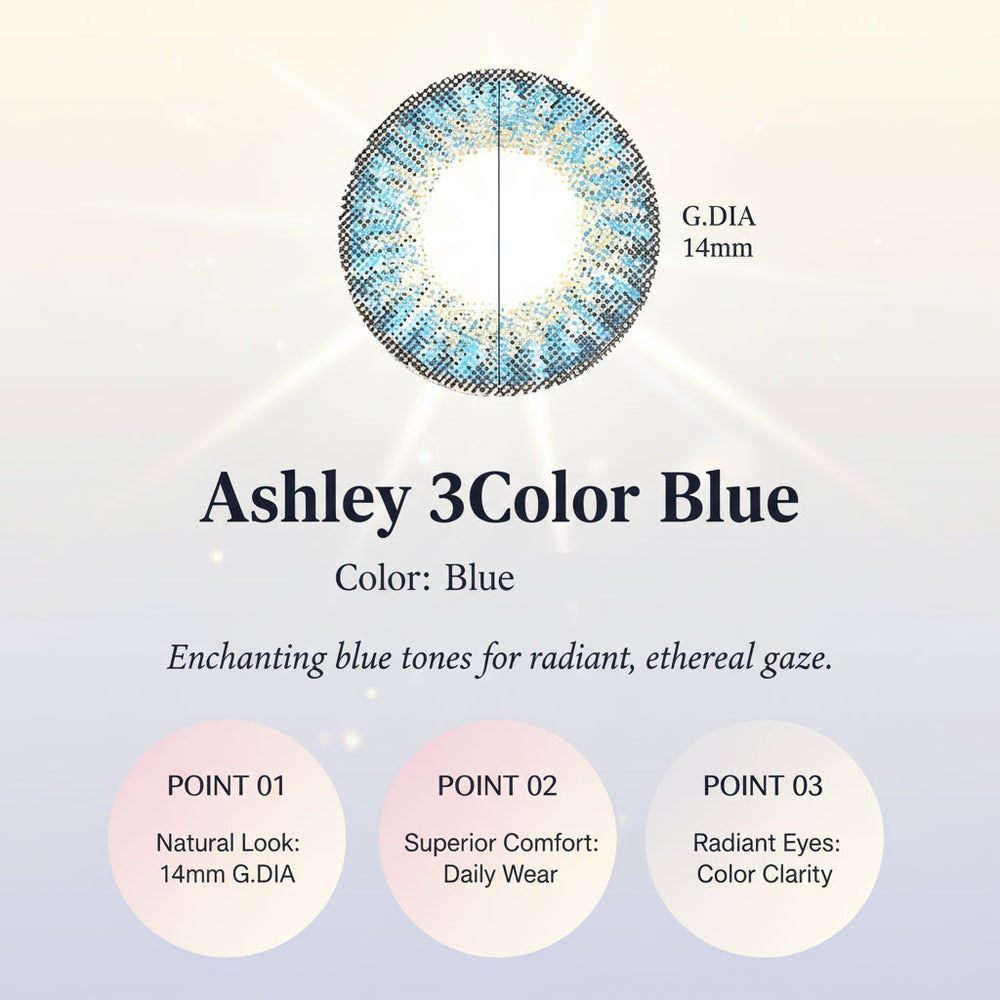 
                      
                        Ashley 3Color Blue Color Contacts (2pcs) 6 Months
                      
                    