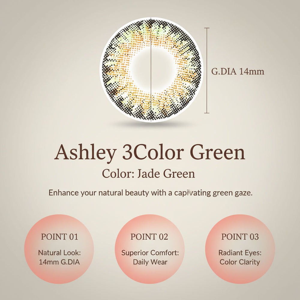 
                      
                        Ashley 3Color Green Color Contacts (2pcs) 6 Months
                      
                    