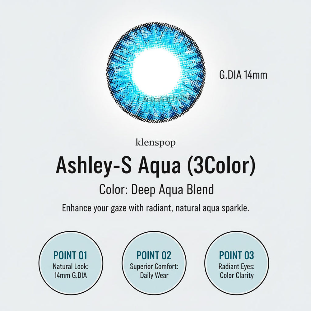 
                      
                        Ashley-S Aqua (3Color) Colored Eye Contacts (2pcs) 6 Months
                      
                    