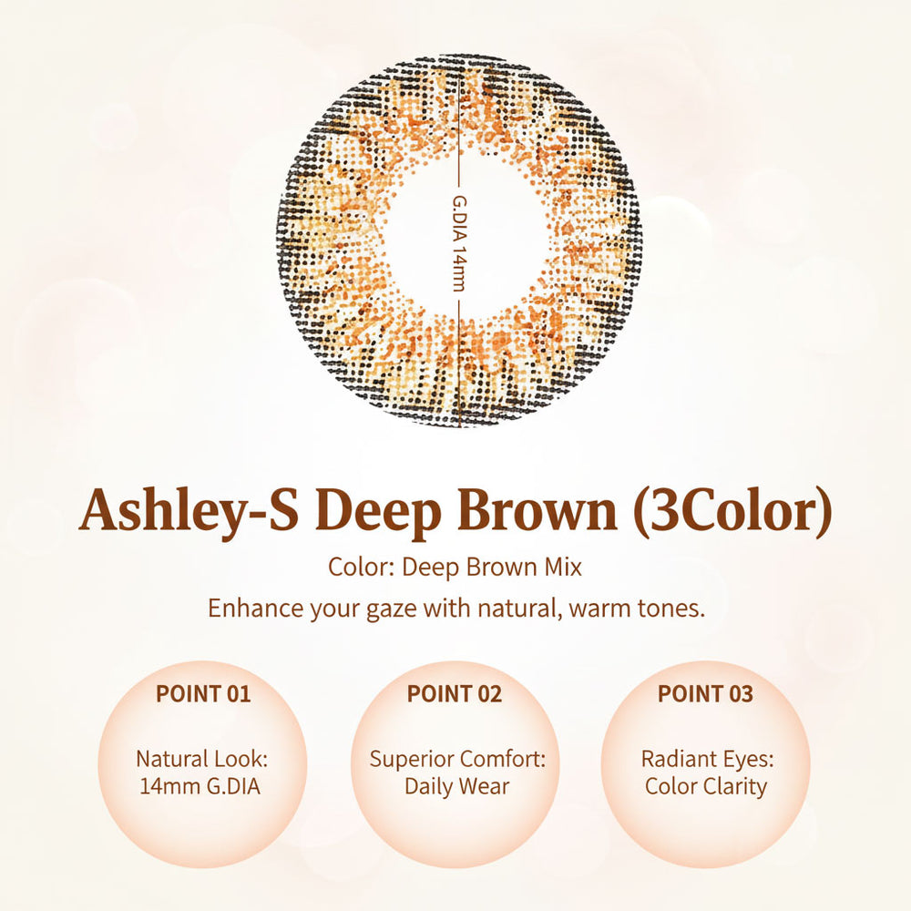 
                      
                        Ashley-S Deep Brown (3Color) Colored Eye Contacts (2pcs) 6 Months
                      
                    