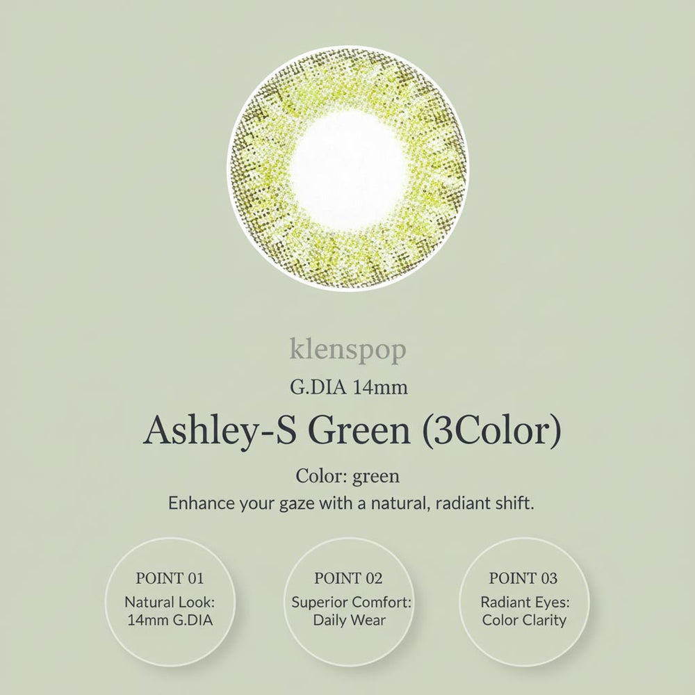 
                      
                        Ashley-S Green (3Color) Colored Eye Contacts (2pcs) 6 Months
                      
                    