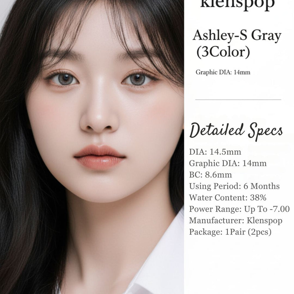 
                      
                        Ashley-S Gray (3Color) Colored Eye Contacts (2pcs) 6 Months
                      
                    