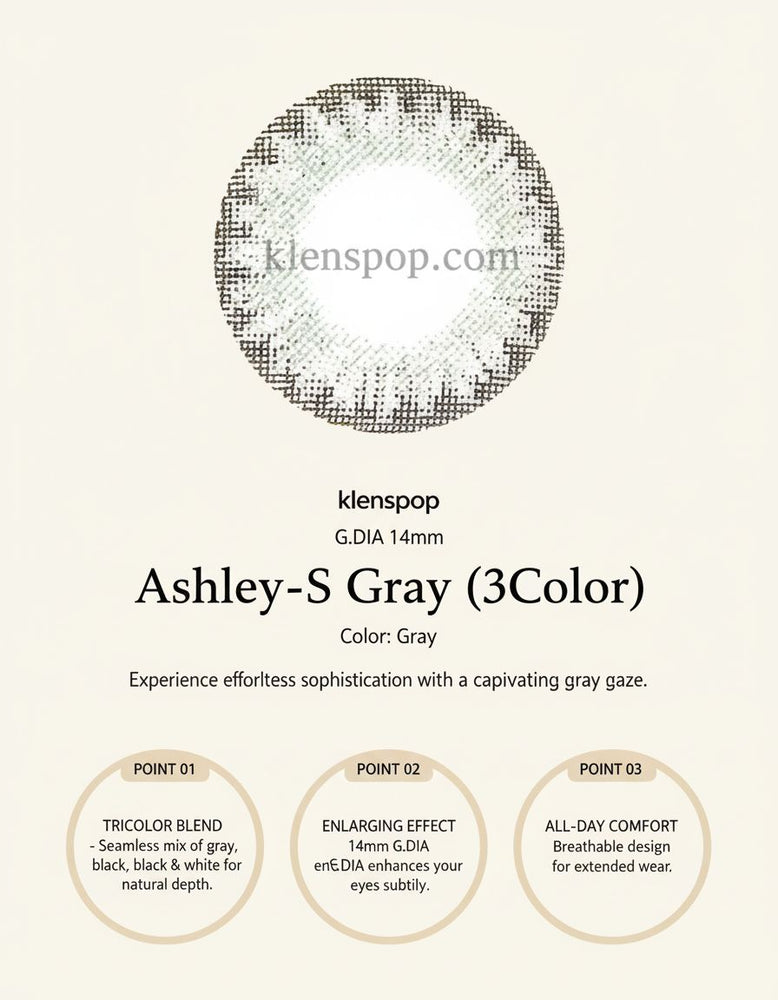 
                      
                        Ashley-S Gray (3Color) Colored Eye Contacts (2pcs) 6 Months
                      
                    