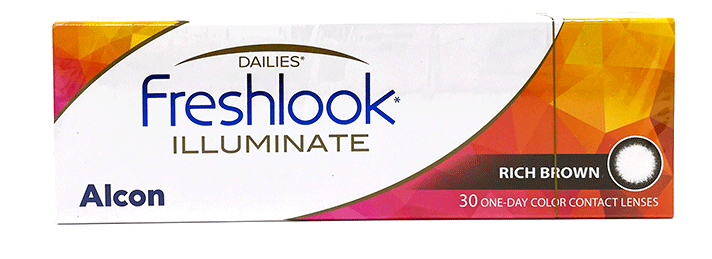 Freshlook Illuminate Rich Brown (30pcs) Daily Colored Eye Contacts