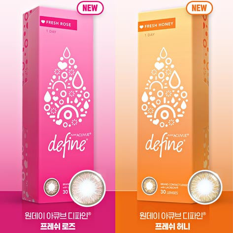 Acuvue 1Day New Define (30pcs) / Fresh Rose / Fresh Honey Colored Contacts