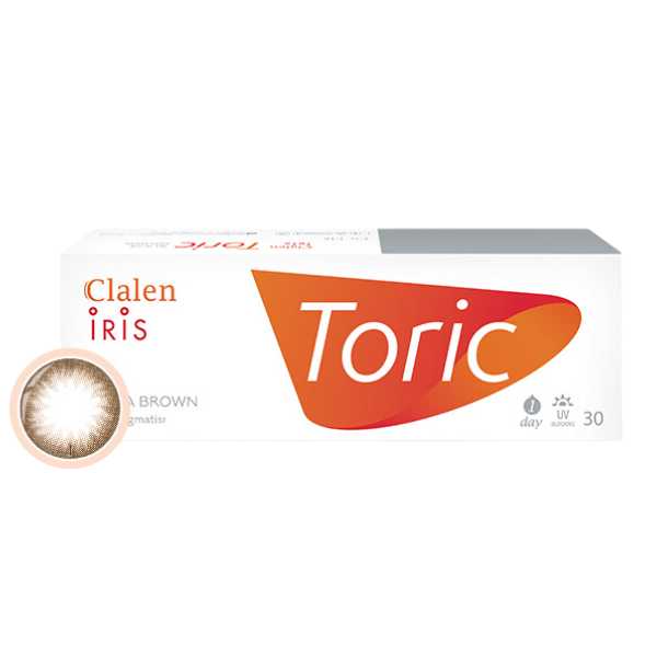 Clalen Alicia Brown (Toric Lens) (2pcs) Daily (Trial Lens) Sph 0.00 ~-7.00 Cyl -0.75 Ax 180 Color Contacts