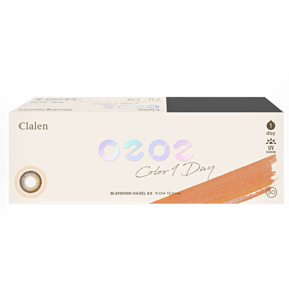 
                      
                        Clalen O2O2 Color 1Day Blending Hazel EX (30pcs) (Silicone hydrogel)
                      
                    