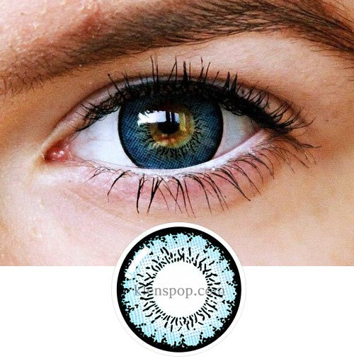 Ellen Panda Pm Blue Colored Prescription Contacts (2Pcs) 6 Months
