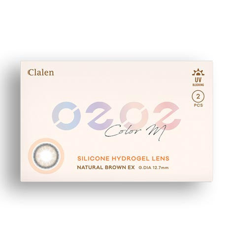 Clalen O2O2 Color M Natural Brown EX (2pcs) (Silicone Hyerogel)