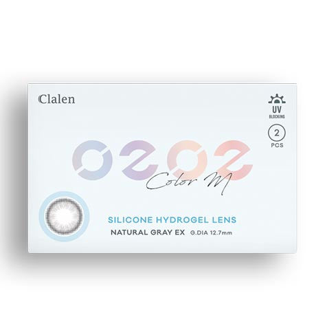 Clalen O2O2 Color M Natural Gray EX (2pcs) (Silicone Hyerogel)